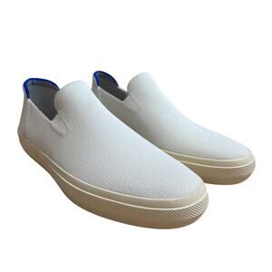 Rothy’s The Original Slip-On Sneaker Bright White Blue Halo Size W 11.5 M 10